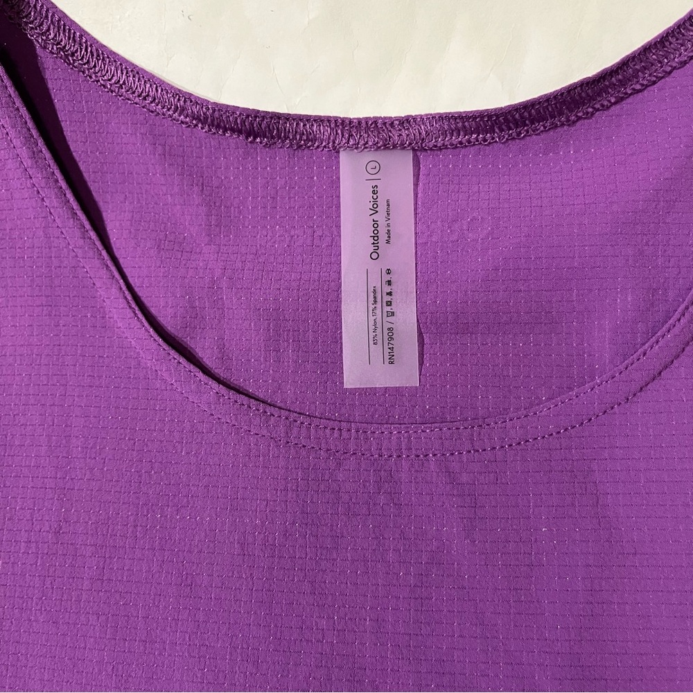 NWT Outdoor Voices GridTek Breezy Tank Jellyfish - Picture 4 of 8